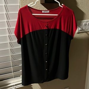Red and black work shirt